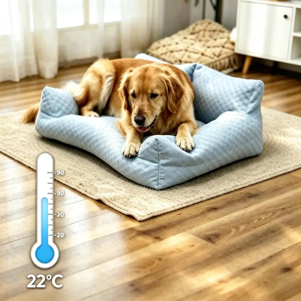 Cool Your Pets Down! πΎπ₯Ά Discover our Ice Bead Pet Sofa with 22β Cooling Fabric and Massage Bumps β the perfect chill spot for small to medium fur babies! ππ