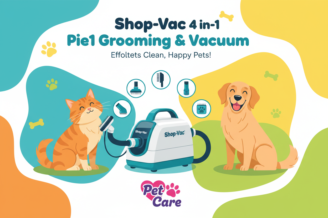 Get Fur-Free in a Flash with the Shop-Vac® 4-In-1 Pet Grooming & Vacuum!
