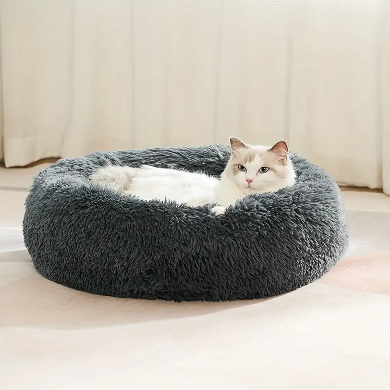 Snuggle Up Your Furry Friends in This Cozy, Unique Circular Cat Nest - Perfect for Cats and Small Dogs All Year Round! 🐾💤