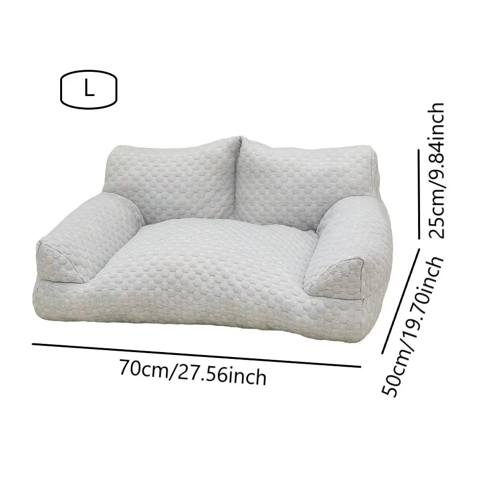 Cool Your Pets Down! 🐾🥶 Discover our Ice Bead Pet Sofa with 22℃ Cooling Fabric and Massage Bumps – the perfect chill spot for small to medium fur babies! 🌟🌈