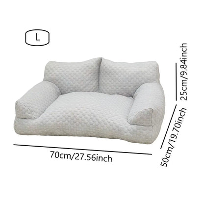 Cool Your Pets Down! 🐾🥶 Discover our Ice Bead Pet Sofa with 22℃ Cooling Fabric and Massage Bumps – the perfect chill spot for small to medium fur babies! 🌟🌈