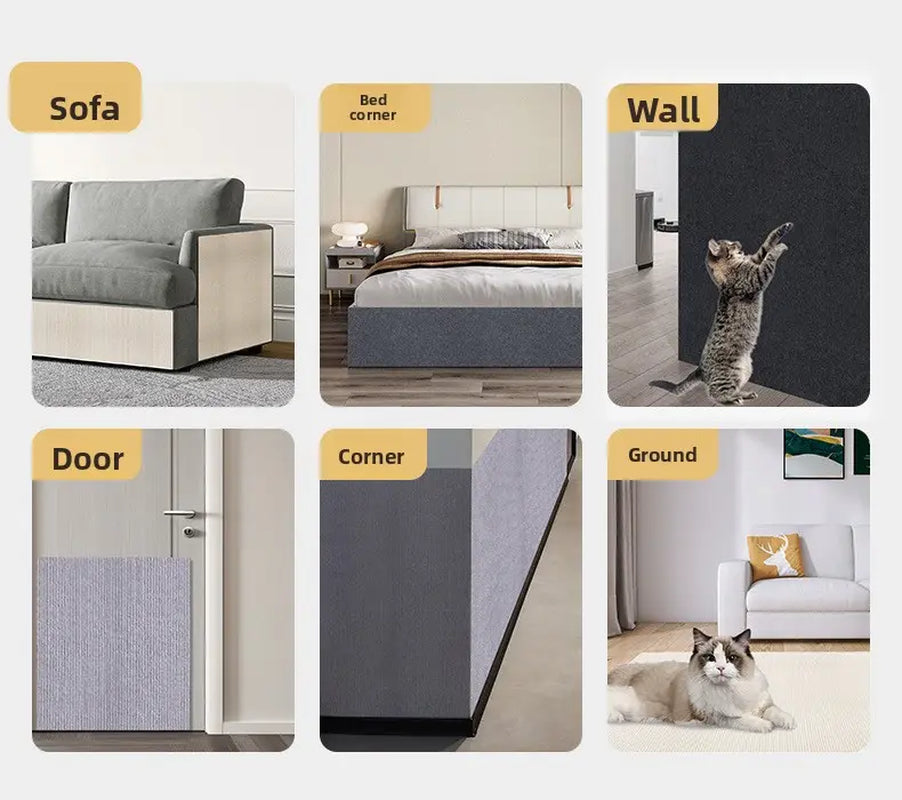 Protect Your Furniture with Our Self-Adhesive Cat Scratch Pads! 🐾 Durable, Trimmable & Easy to Use - Keep Your Sofa and Walls Scratch-Free! 💪✨