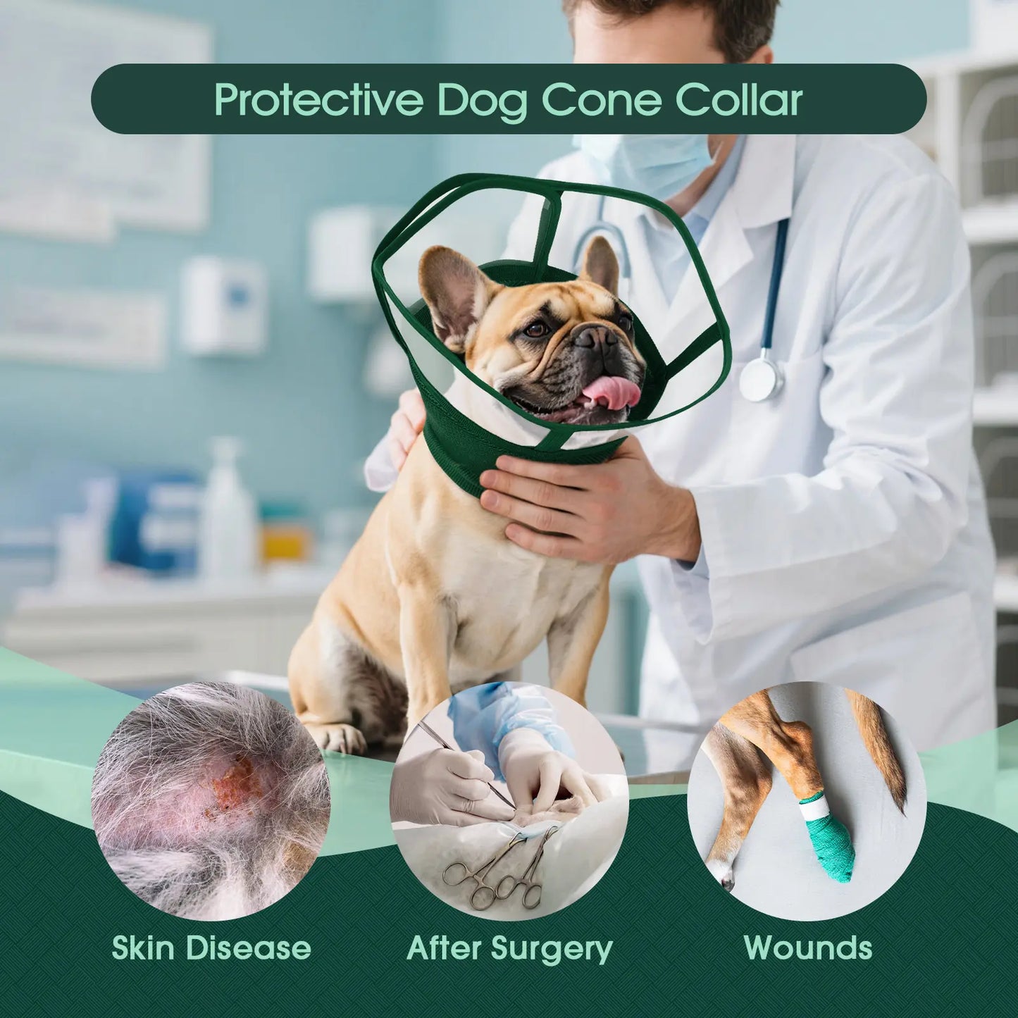 Say goodbye to licking with the Kuoser Soft Dog Cone! Perfect for post-surgery recovery, this breathable and comfy collar is adjustable for small, medium, and large pups. Keep your furry friend safe and cozy! 🐾💖
