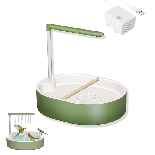 Transform Your Bird's Bath Time! 🐦💦 Automatic Parrot Shower + Fountain Fun for Parakeets & Conures! Perfect for Grooming & Playtime! 🛁✨