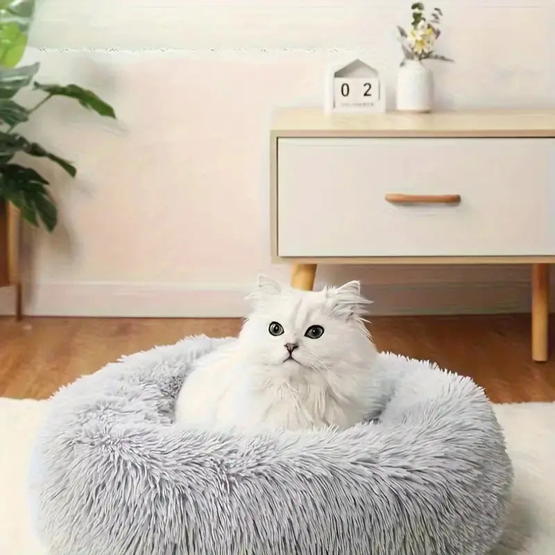 Snuggle Up Your Furry Friends in This Cozy, Unique Circular Cat Nest - Perfect for Cats and Small Dogs All Year Round! 🐾💤