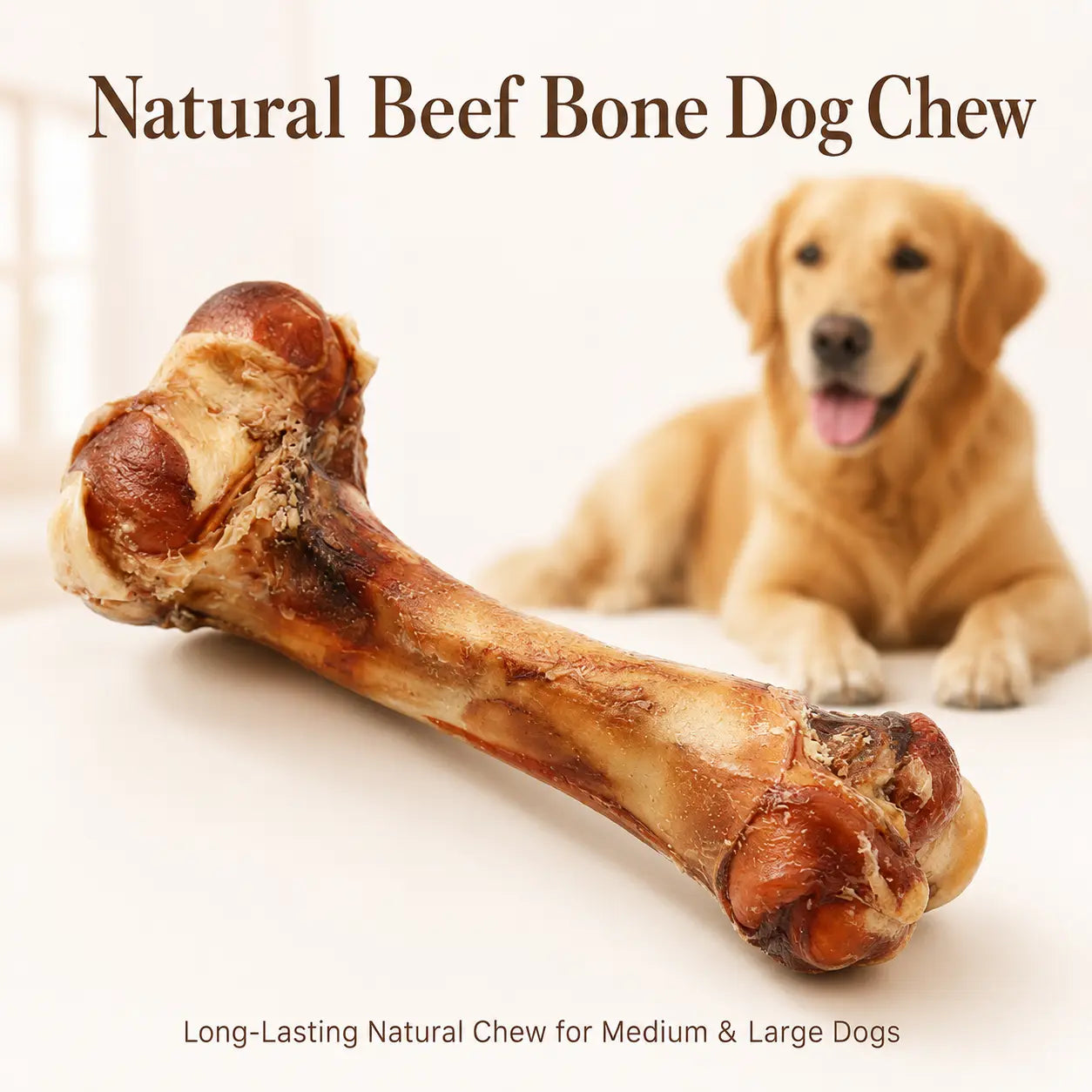 Give your pup the ultimate treat🌟 Natural Beef Bone Chew - Long-lasting, healthy, and perfect for medium & large dogs! 🐾#DogChew #HappyPup