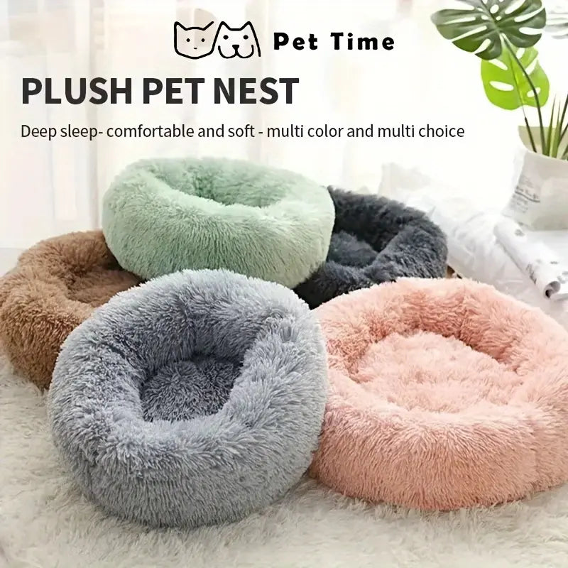 Snuggle Up Your Furry Friends in This Cozy, Unique Circular Cat Nest - Perfect for Cats and Small Dogs All Year Round! 🐾💤