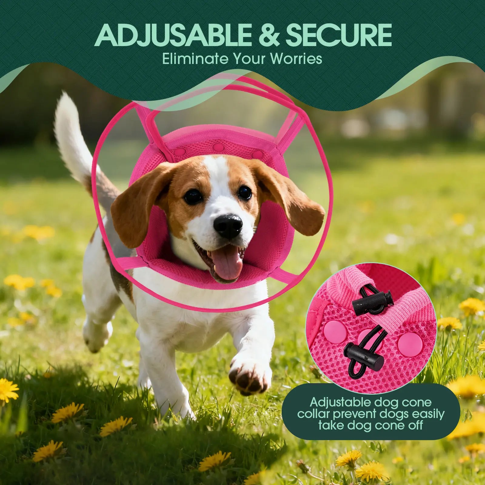 Say goodbye to licking with the Kuoser Soft Dog Cone! Perfect for post-surgery recovery, this breathable and comfy collar is adjustable for small, medium, and large pups. Keep your furry friend safe and cozy! 🐾💖