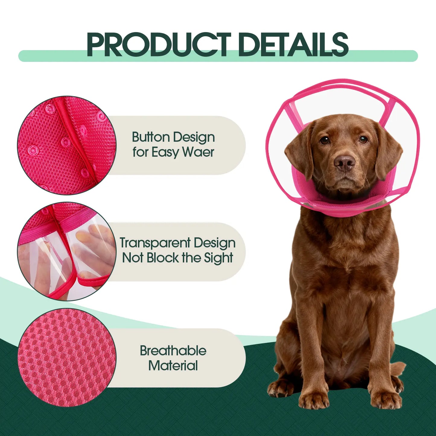 Say goodbye to licking with the Kuoser Soft Dog Cone! Perfect for post-surgery recovery, this breathable and comfy collar is adjustable for small, medium, and large pups. Keep your furry friend safe and cozy! 🐾💖