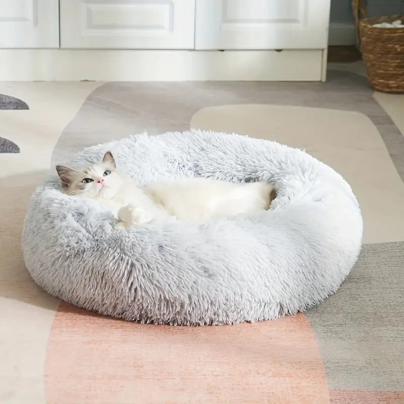 Snuggle Up Your Furry Friends in This Cozy, Unique Circular Cat Nest - Perfect for Cats and Small Dogs All Year Round! 🐾💤