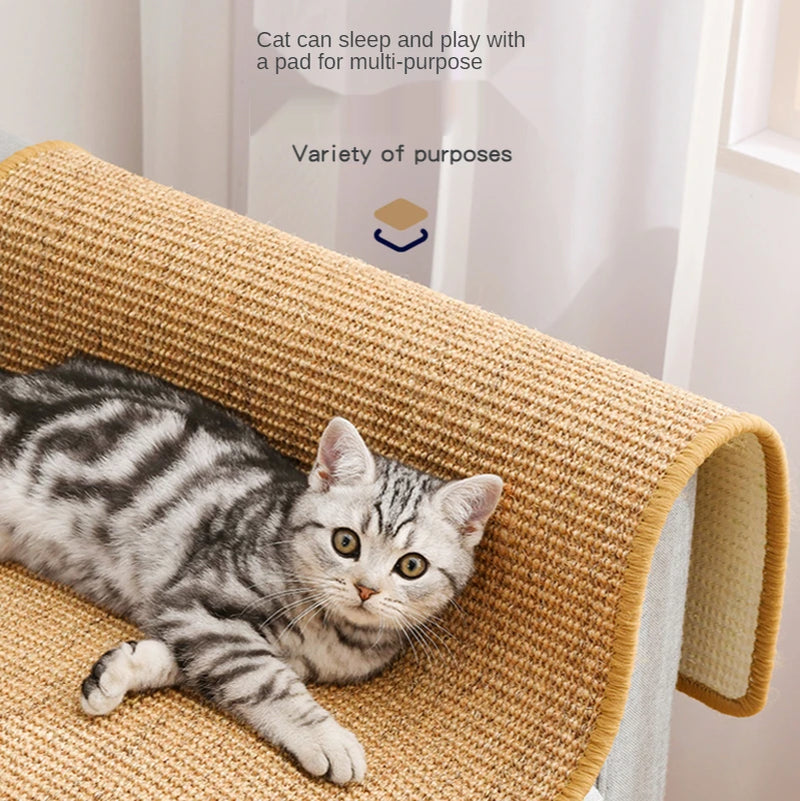 Premium Sisal Cat Scratcher Mat - Protect Your Furniture and Keep Your Cat's Claws Sharp!