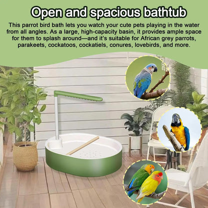 Transform Your Bird's Bath Time! 🐦💦 Automatic Parrot Shower + Fountain Fun for Parakeets & Conures! Perfect for Grooming & Playtime! 🛁✨