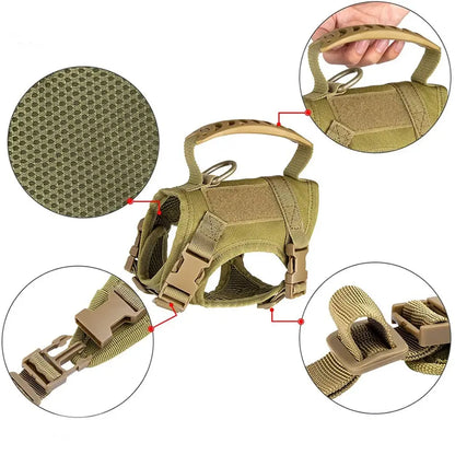 Get Your Pup Summer-Ready! ☀️🐾 Tactical Dog Harness Set for Small Dogs & Cats - Stylish Vest, Leash & Patches for Outdoor Fun! #PetLovers #SummerVibes