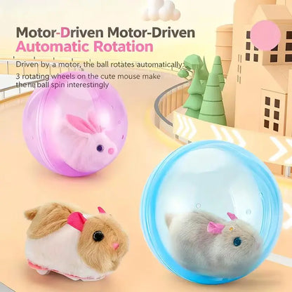 Engage Your Indoor Cat with the Ultimate Boredom Buster: USB Rechargeable Auto-Rolling Ball Toy with Mouse for Hands-Free Play