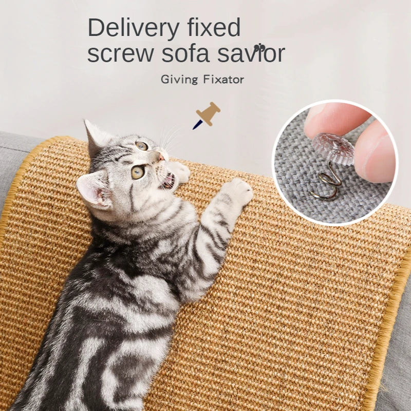 Premium Sisal Cat Scratcher Mat - Protect Your Furniture and Keep Your Cat's Claws Sharp!