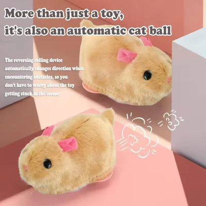 Engage Your Indoor Cat with the Ultimate Boredom Buster: USB Rechargeable Auto-Rolling Ball Toy with Mouse for Hands-Free Play