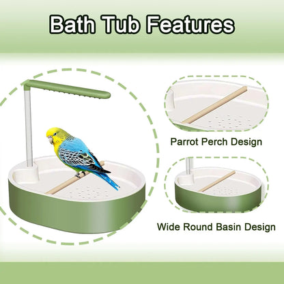Transform Your Bird's Bath Time! 🐦💦 Automatic Parrot Shower + Fountain Fun for Parakeets & Conures! Perfect for Grooming & Playtime! 🛁✨