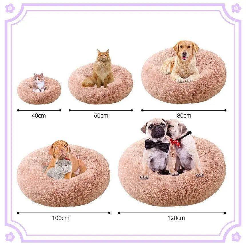 Snuggle Up Your Furry Friends in This Cozy, Unique Circular Cat Nest - Perfect for Cats and Small Dogs All Year Round! 🐾💤