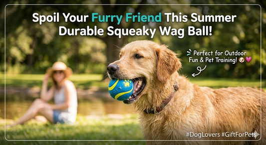 Spoil Your Furry Friend This Summer with Our Durable Squeaky Wag Ball! Perfect for Outdoor Fun & Pet Training! 🐶💖 #DogLovers #GiftForPets
