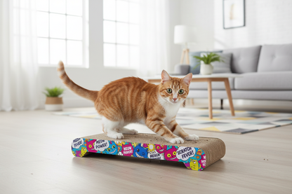 Say goodbye to dull scratching! 🐾 Check out our Cartoon Print High-Strength Cat Scratching Board - the perfect spot for your feline to play and scratch safely! 🌟🐱 #CoolCatStuff #CatFurniture