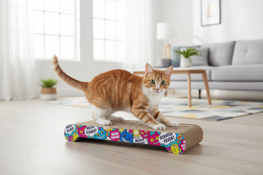 Say goodbye to dull scratching! 🐾 Check out our Cartoon Print High-Strength Cat Scratching Board - the perfect spot for your feline to play and scratch safely! 🌟🐱 #CoolCatStuff #CatFurniture