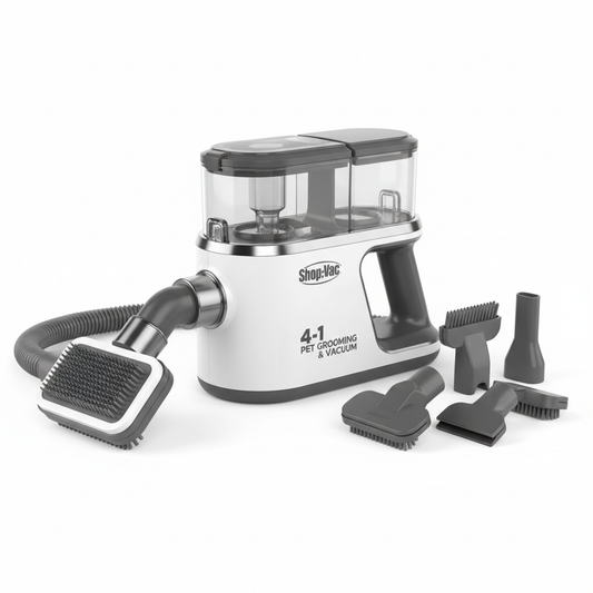 Get Fur-Free in a Flash with the Shop-Vac® 4-In-1 Pet Grooming & Vacuum!