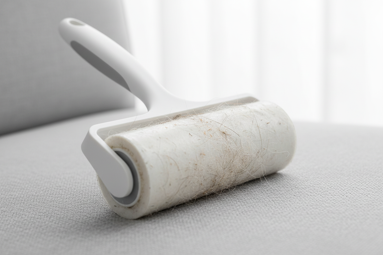 Say goodbye to pet hair chaos! 🐾✨ Check out the 4-in-1 Long Handle Sticky Roller – perfect for your bed, sofa, and more! Washable and ready to tackle lint from cats and dogs! 🐶🐱 #PetHairSolutions #LintRoller