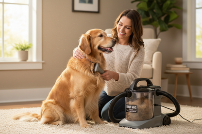 Get Fur-Free in a Flash with the Shop-Vac® 4-In-1 Pet Grooming & Vacuum!