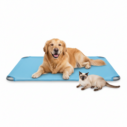 Keep your furry friends cool this summer with our Extra Large Self-Cooling Dog Mat! Perfect for large dogs & cats, it's breathable, washable, and measures 47"x32"! 🐾💙 #PetComfort #SummerVibes